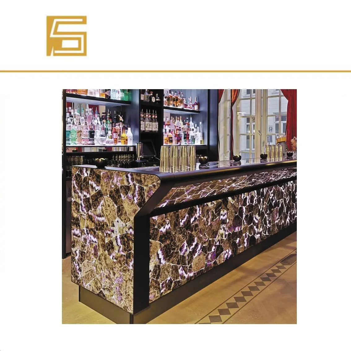 Backlit quartzite slab marble background wall backlit stone countertop backlit stone countertop