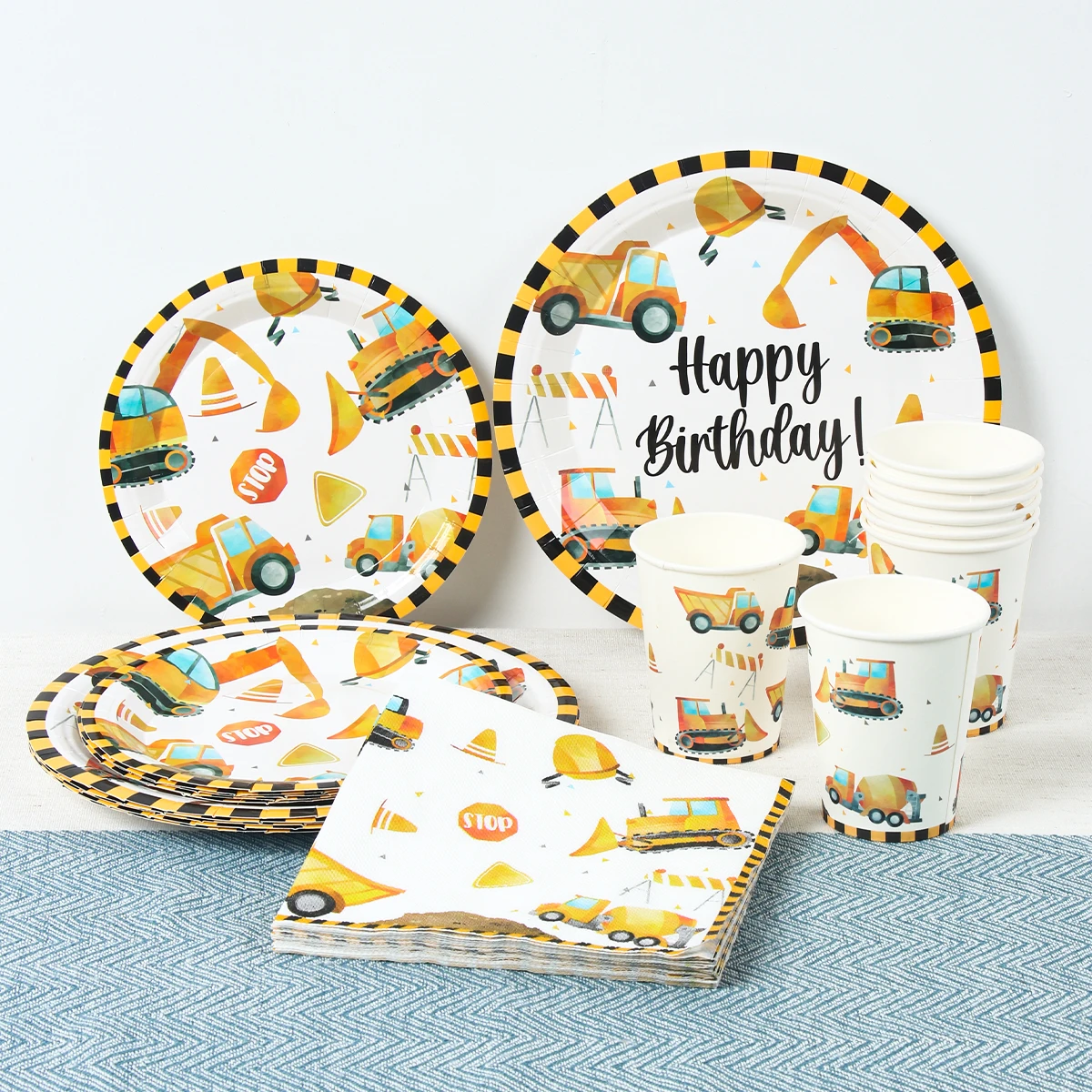 Disposable Tableware Set Paper Plates Napkins Cups Party Supplies Kits For Birthday Graduation Wedding