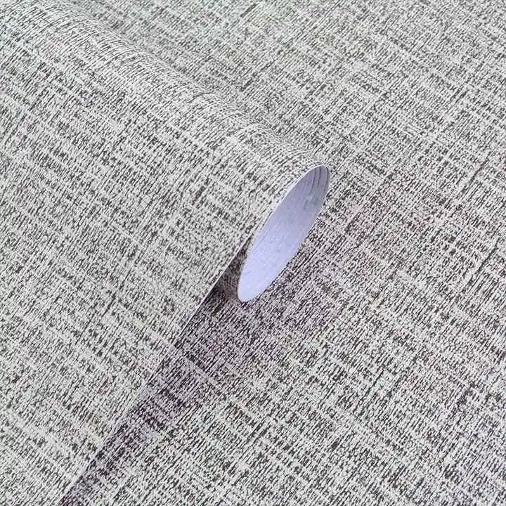 Plain Wallpaper Peel and Stick Fabric Cloth Pattern Solid Color Wall Sticker for Interior Home Wall Decoration