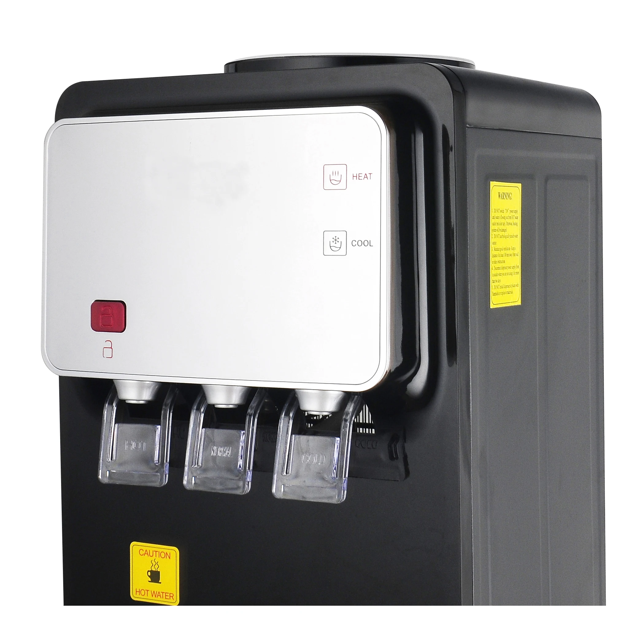 
Vertical 3 taps hot warm cold water dispenser with child lock(YLRS-N3) 