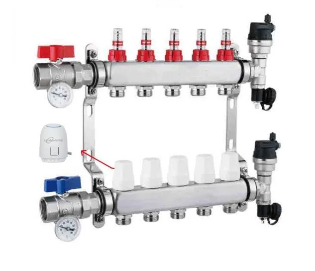 Stainless steel manifold pex underfloor floor heating manifold
