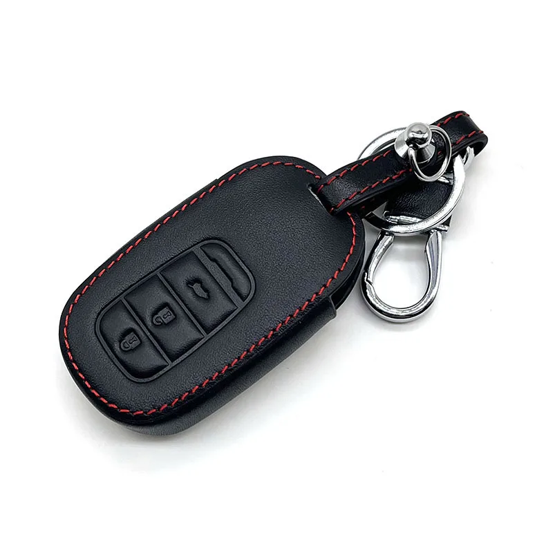 Leather Car Key Cover Remote Fob Shell Case Auto Accessory For Honda CR-V CRV Civic Accord Pilot HR-V Pilot Sport 2022 2023 2024