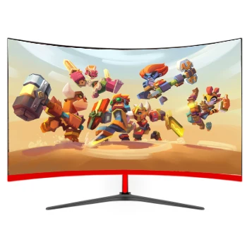 Изготовленный На Заказ игровой монитор ПК 27 дюймовый изогнутый экран 1080p 2k необязательно с DP 144 Гц мониторов c настенным