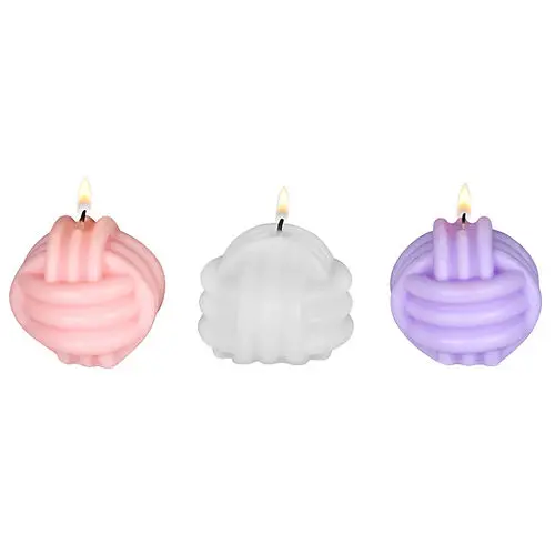 Wholesale Custom Christmas Painted Stand Cube Bee Wax Soy Pillar Candle Trendy