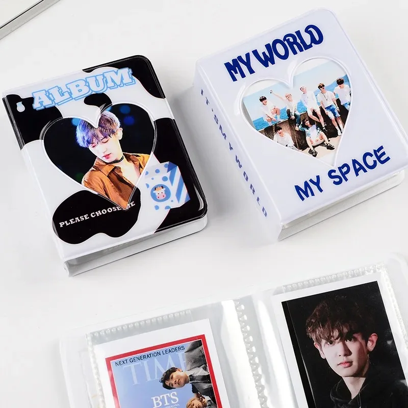 Hollow Out Small Korea Star Kpop Card Mini Photo Album Transparent Photocard Custom Mini Binder Collect Book