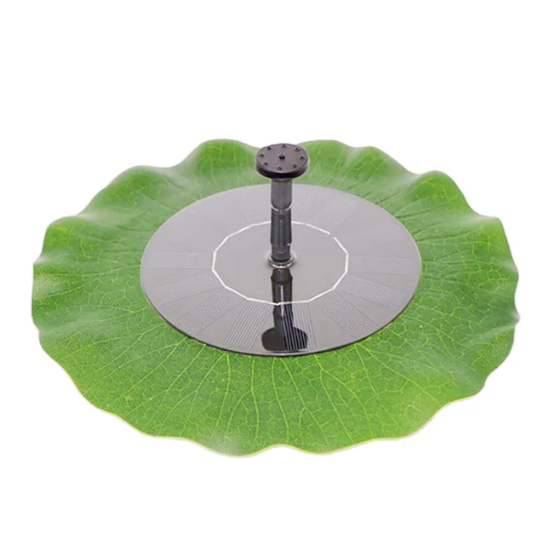 Outdoor lotus leaf solar birdbath floating water pump garden fountain