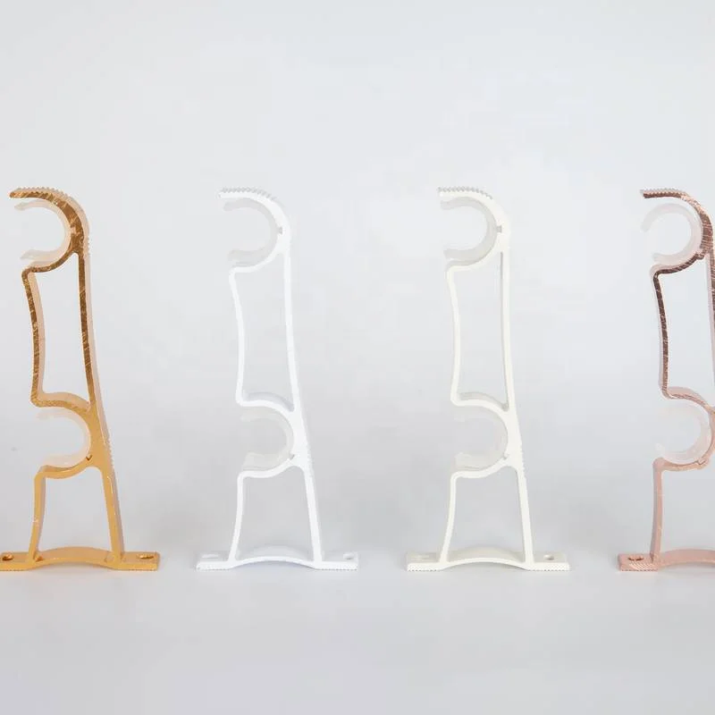 Factory Wholesale Curtain Rod Brackets Top Mounted Ceiling Suspended Bracket Roman Rod Single Holder Base Stand Accessories