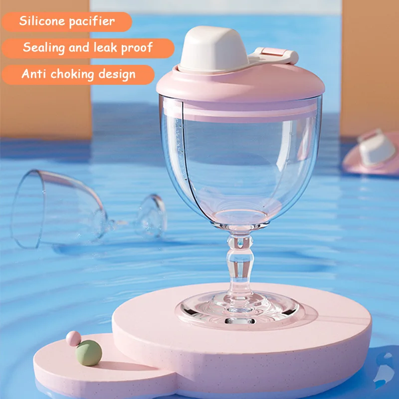 150ml Plastic Baby Bottle Anti-Drop Anti-Flatulence Features Tall Glass Design Three-Year-Old Children Learning Drink Silicon