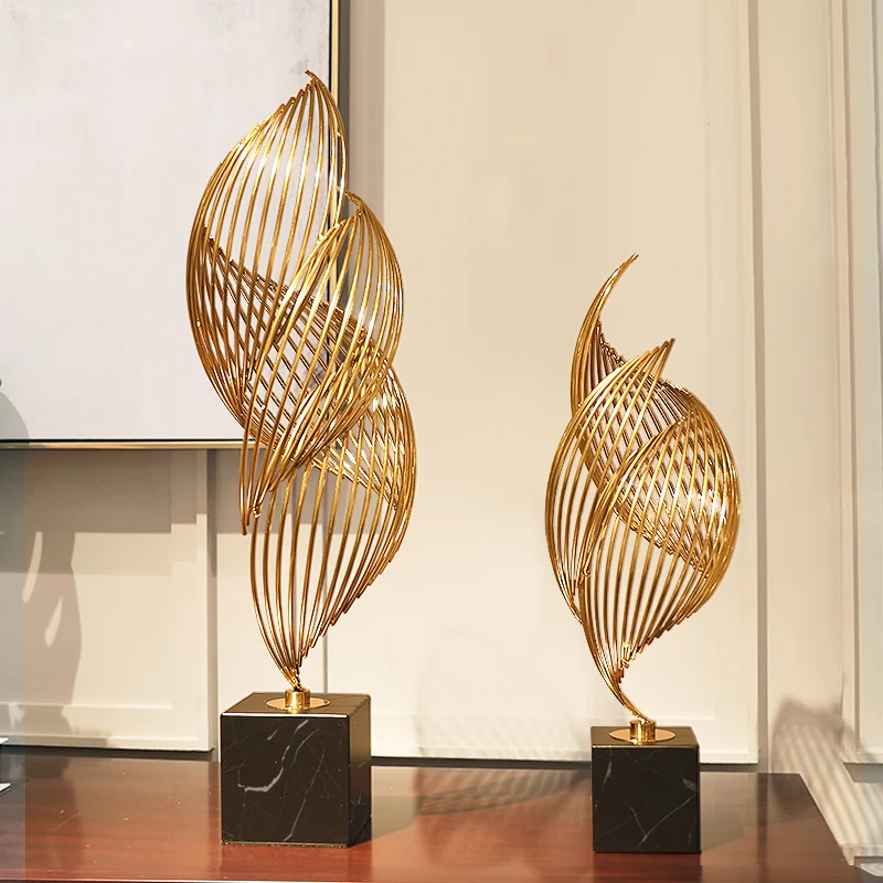 Nordic Marble Metal Home Furnishings For Living Room Luxury Soft Decorations Crafts Ornaments