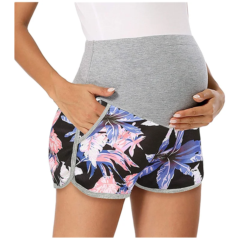 
New Pregnant Women High-waist Elastic Hip-lifting Slim Fitness Sports Running Pregnant Women Yoga Shorts 
