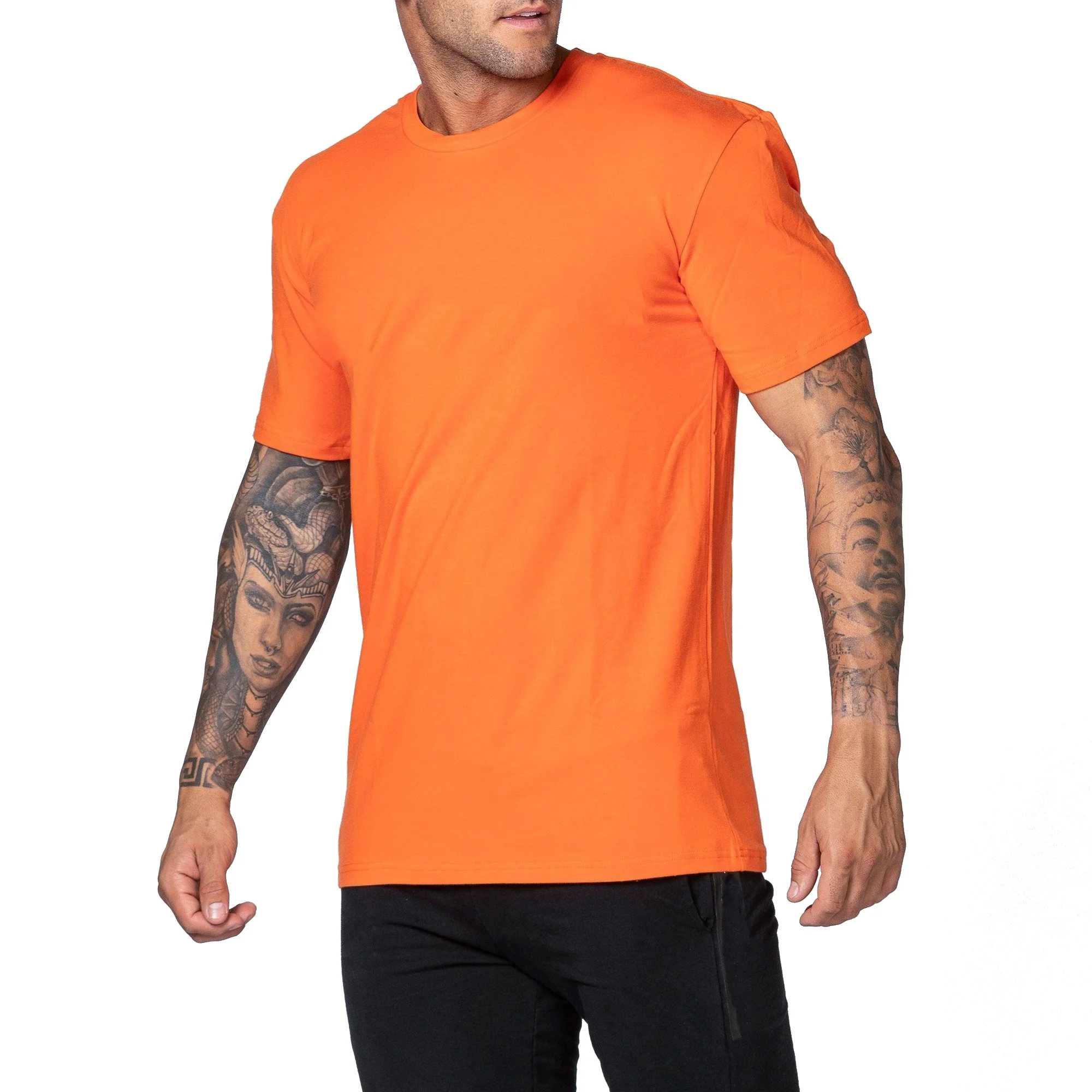 dongguan apparel tshirts blank custom men fit fitness sports bulk cotton plain t shirts
