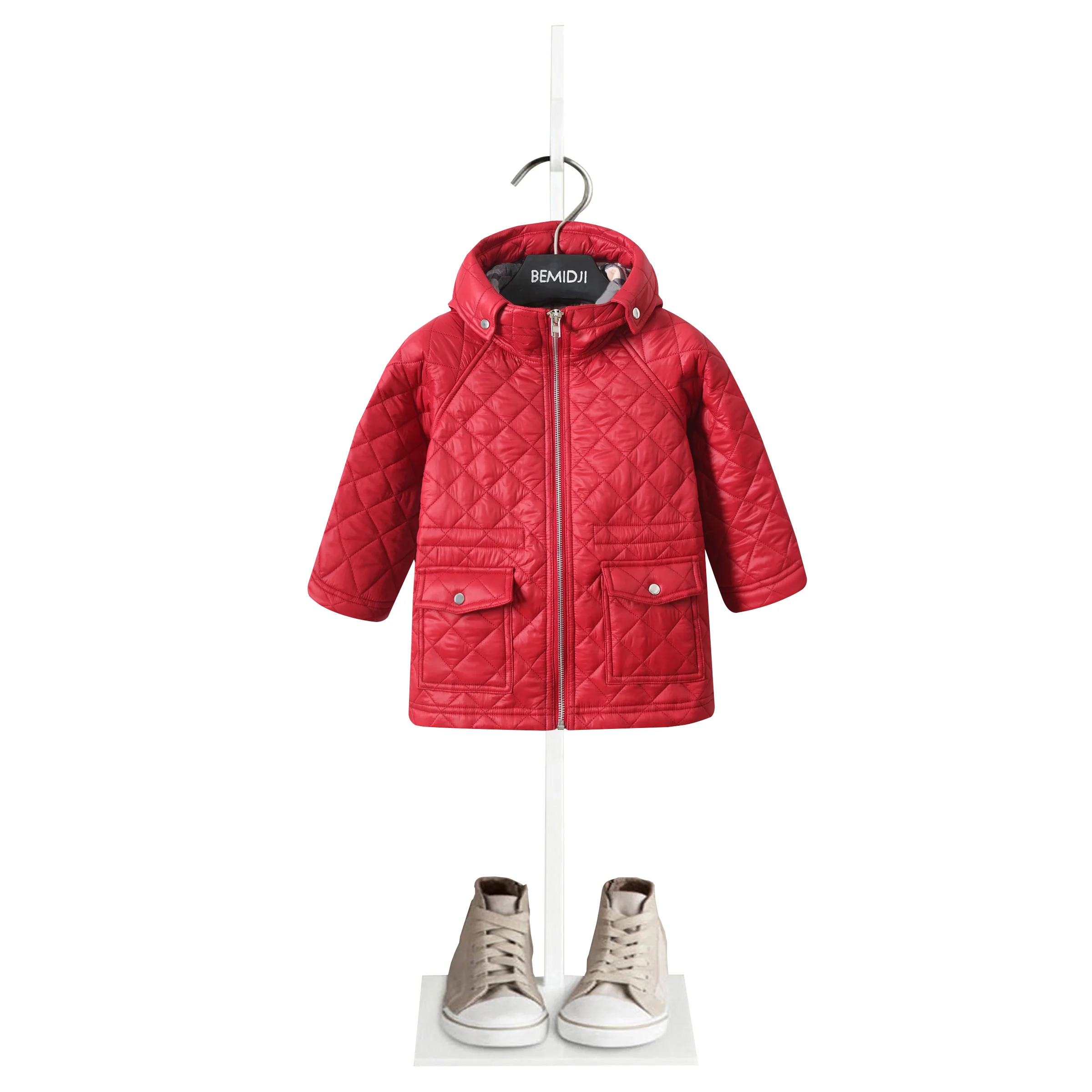 kids winter coat girls Fall and Winter Baby Girl Quilted Coat, Warm Solid Color Hooded Outerwear