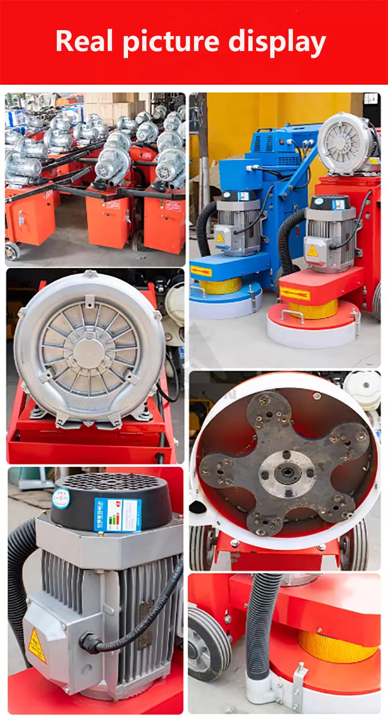 Concrete Floor Tile Machine Dust Absorption Grinding Machine Epoxy Leveling and Sanding Machine