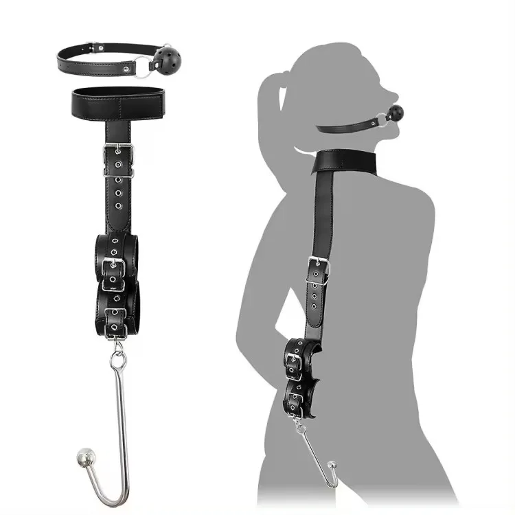 Ошейник с анальным крючком и шариком