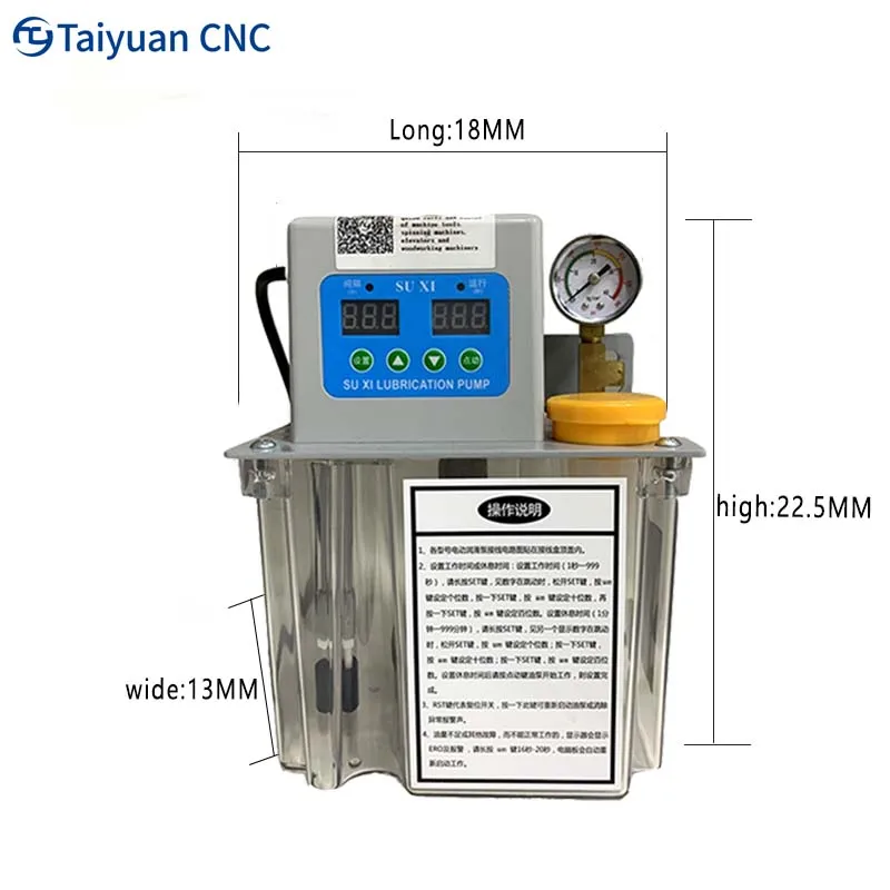 CNC milling machine accessories automatic lubrication pump 220V centralized lubrication oil pump hydraulic oil pump