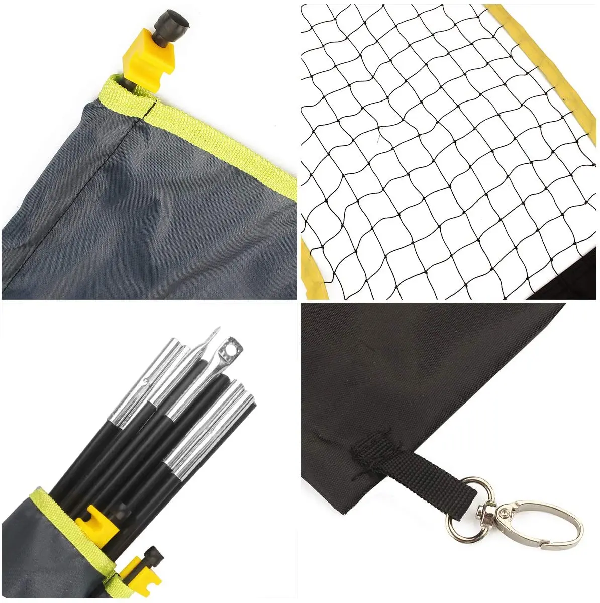  Selt Auto Easy Stand Badminton Net with Carry Bag Pole . Portable Foldable Wide Volleyball