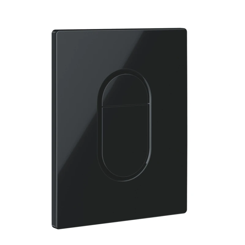 Glossy Black ABS toilet push buttons concealed cistern flush button bathroom flush tank plate
