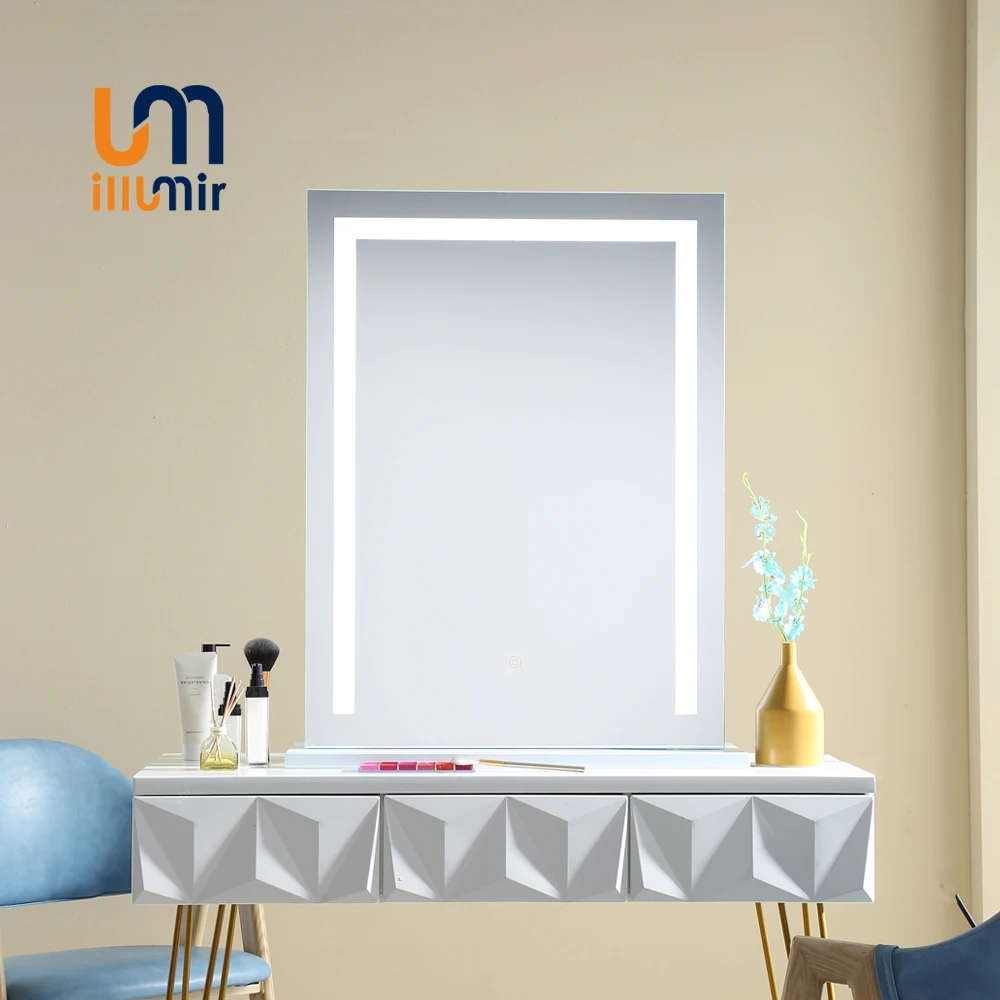 ILLUMIR High Quality Barber Mirror Hair Salon Large Led Beauty Desktop Styling Mirror Salon