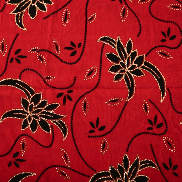 Велюр 5000 фольга цветочный узор бархат цветочный принт ткань для платья 100% полиэстер