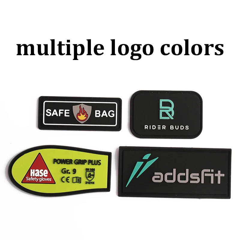 Low MOQ Customized brand logo tag PVC Label for clothing heat-transfer rubber soft silicone label