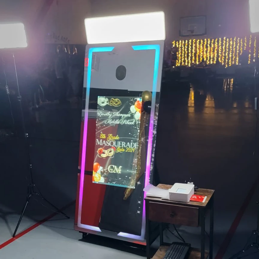 digital mirror photo booth touch screen mirror photo booth with camera and printer mirror photobooth