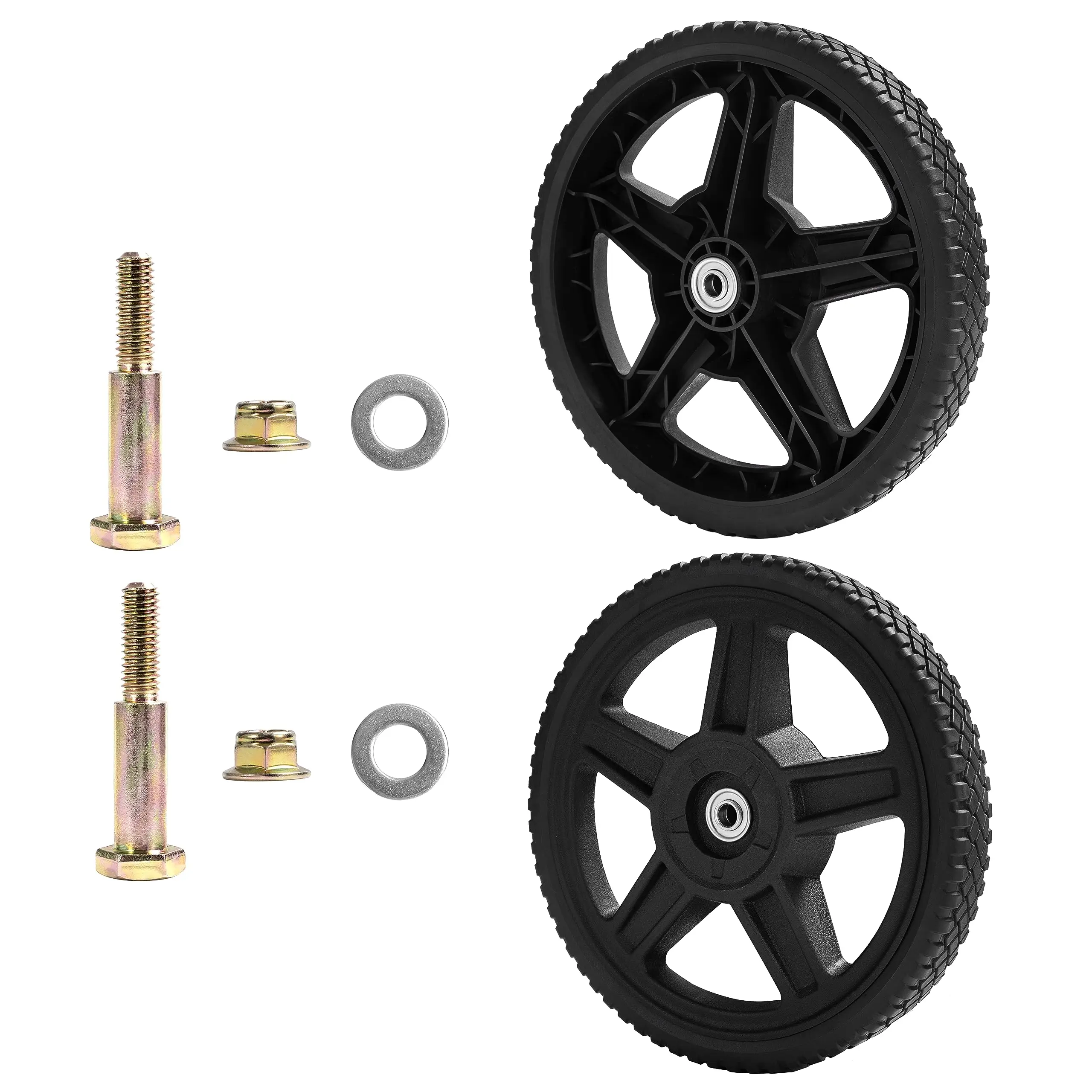 L&P 10inch Wheel Plastic Trolley Cart Big Wheels For Dehumidifier Industrial Lawnmower Parts Wheels For Lawn Mover