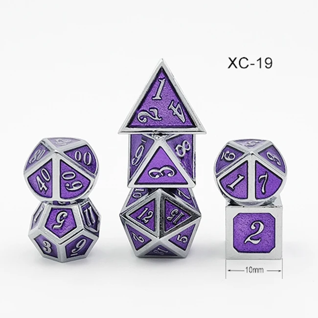 
Wholesale manufactory polyhedral 10 mm mini metal dice high-class dice for board game 