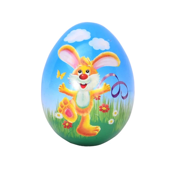 Custom egg shaped tin box gift packing metal tin can candy chocolate tinplate box