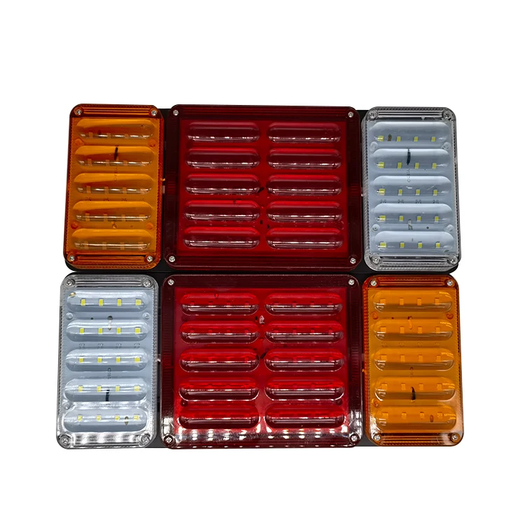 2pcs/set cheap 24v red yellow led tail lights truck pickup tail lights