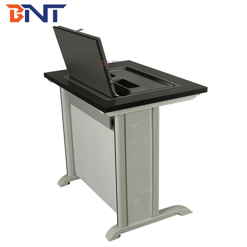 Hidden 19.5 inch lcd monitor school flip up turner computer desk