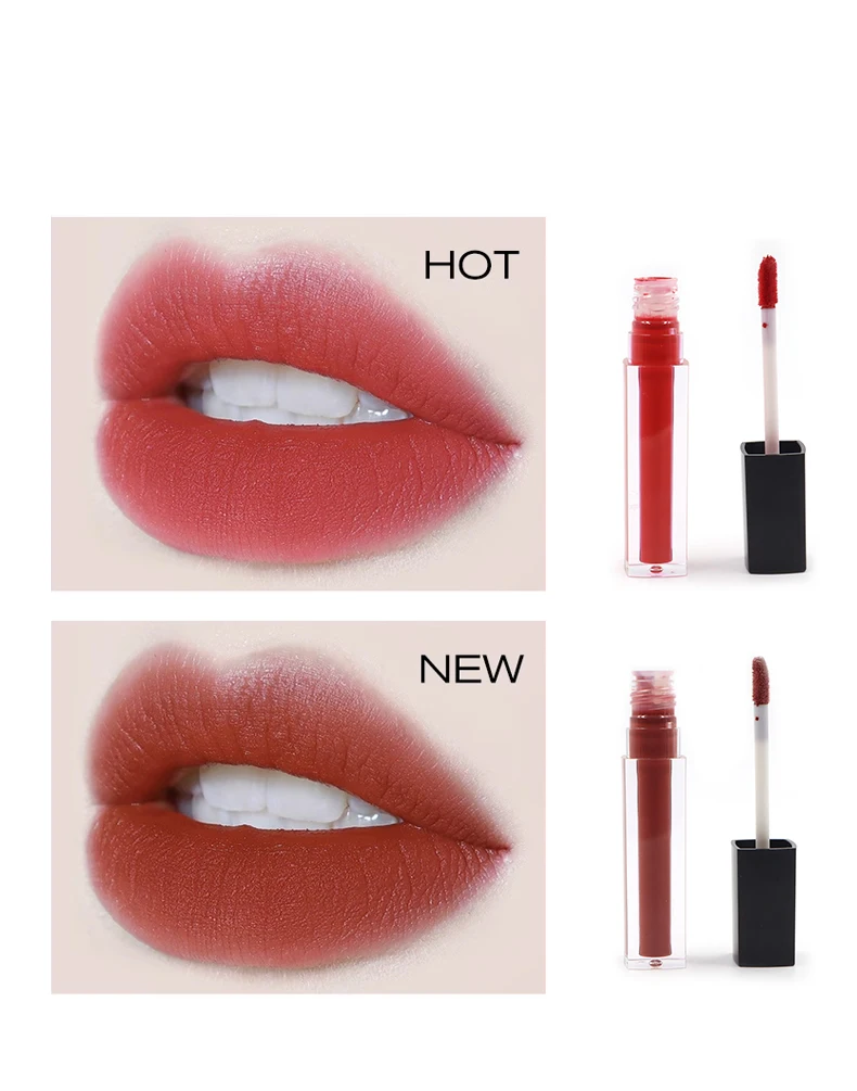 Wholesale custom logo lip beauty luxury purple color red nude cruelty free liquid lipstick