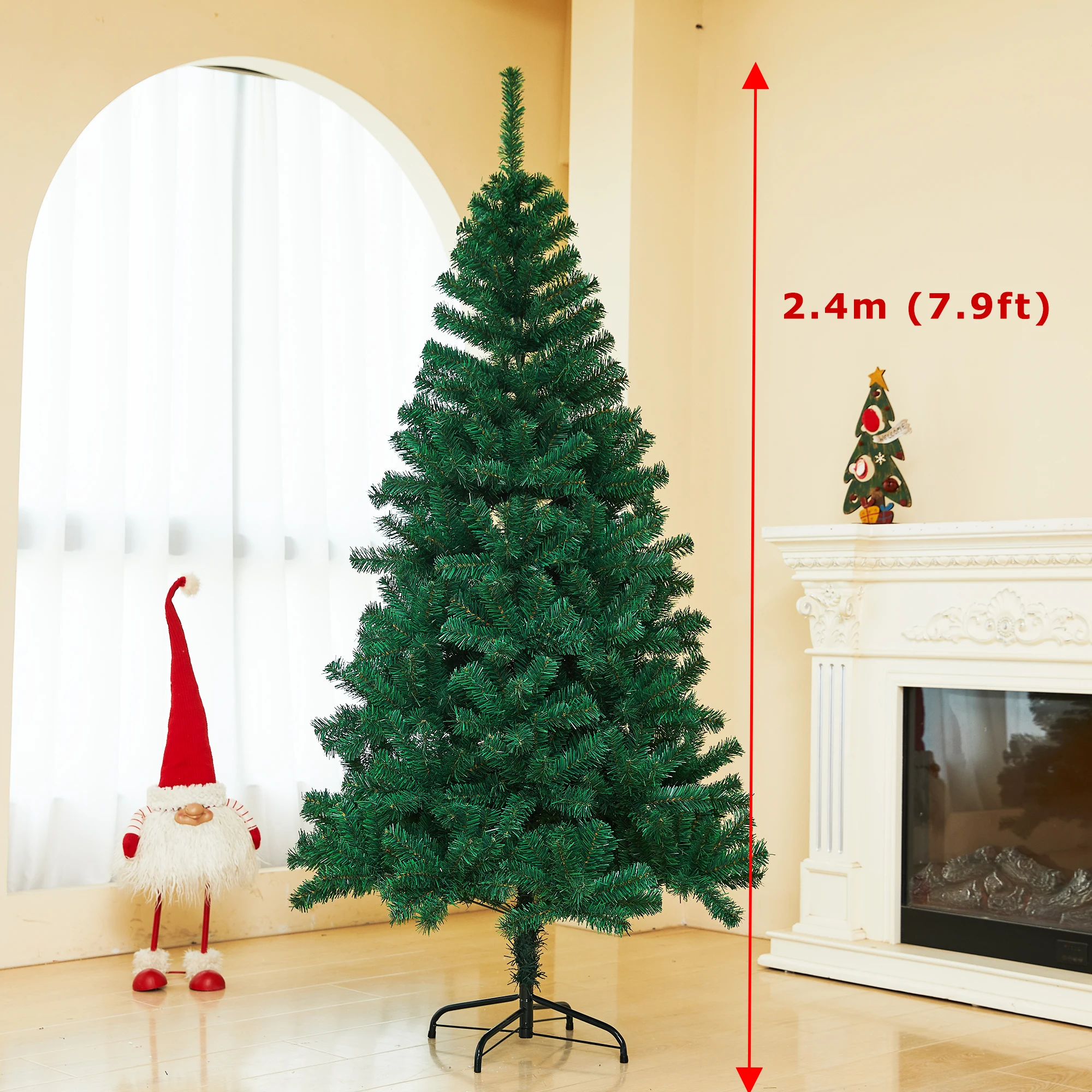 Sevenlots 60cm overstock christmas tree  outdoor artificial christmas trees Green OEM Customized PVC Item indoor