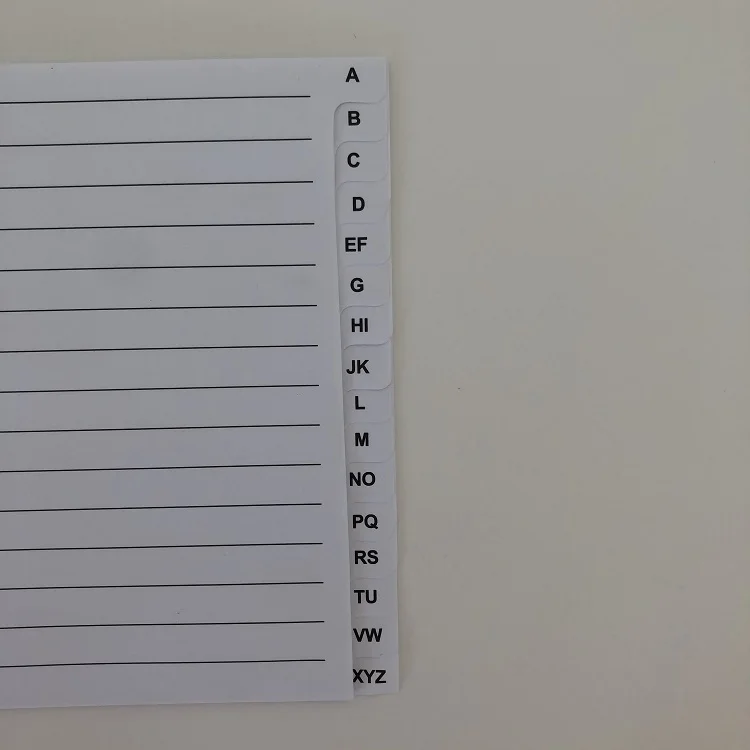 
Recycled Paper A-Z Index Divider 