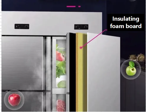 Wholesale Customization  commercial household small 4-door freezer Configuration tray energy saving fridge