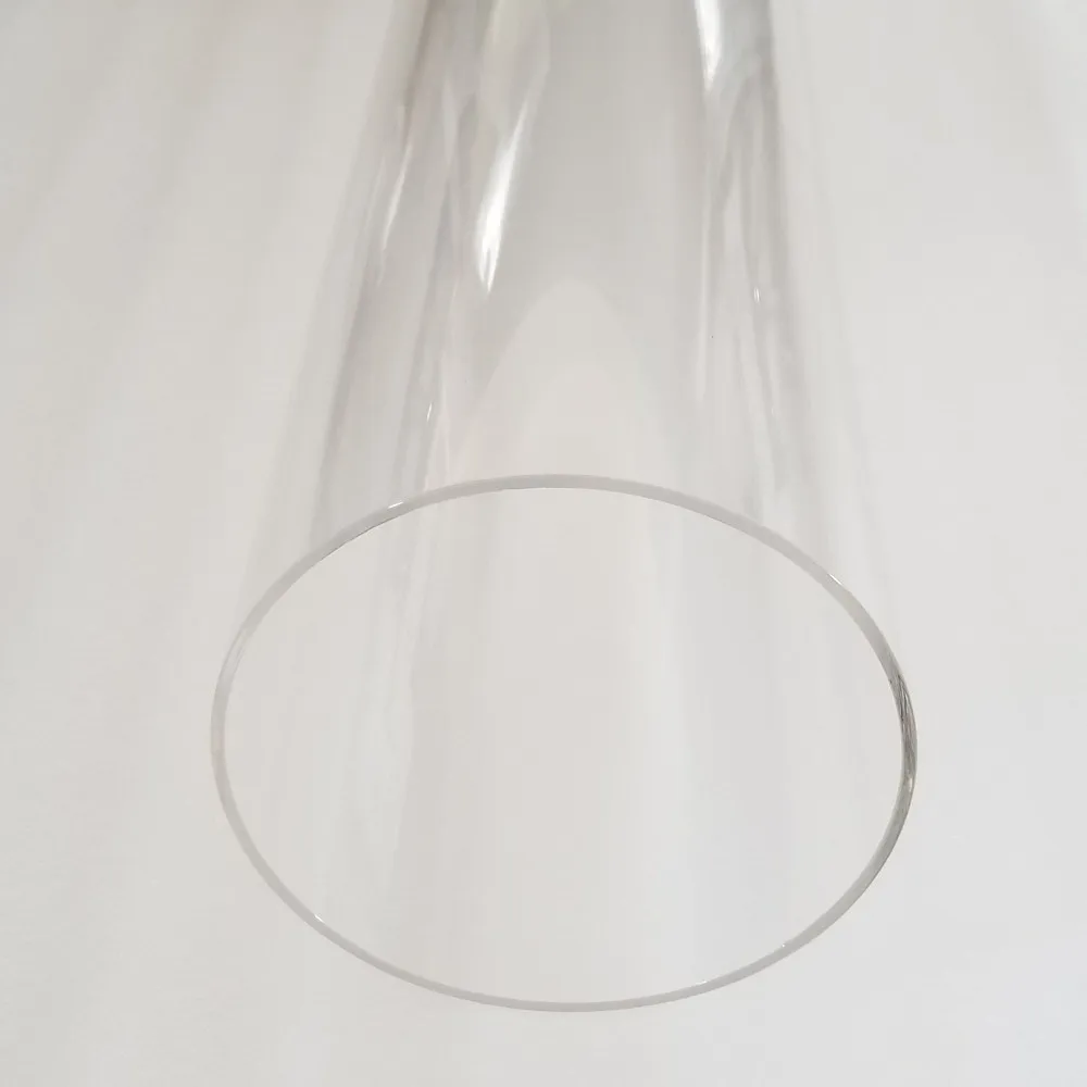 High quality slight large fused quartz glass tube