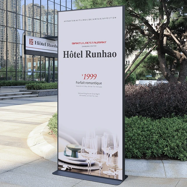 BOZE Advertising Menu Screen Pylon Sign Variable Message Billboard with Split Flap Display Board