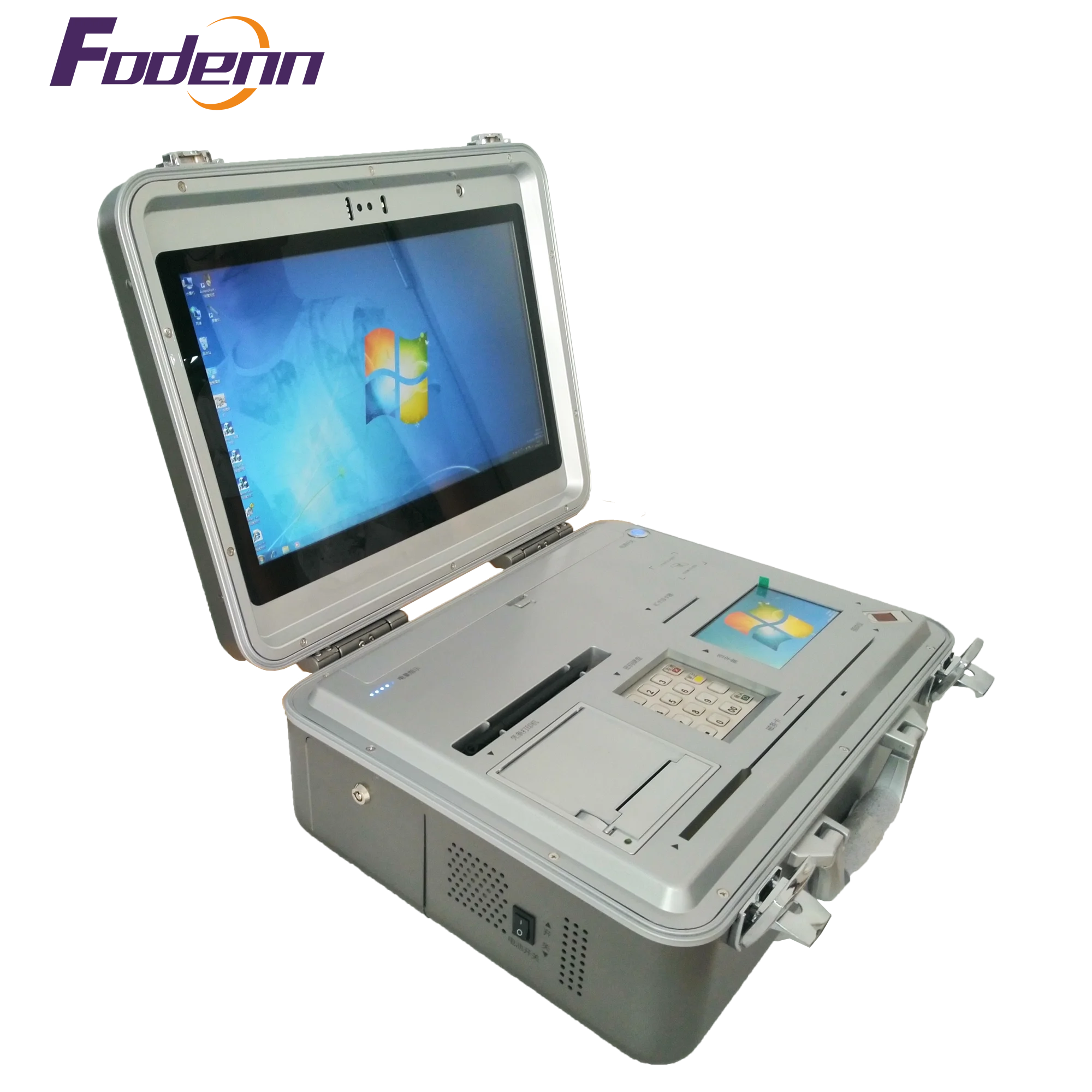 Fodenn with Intel AIoT live face recognition portable Multi-function touch screen Card Issuer payment bank kiosk