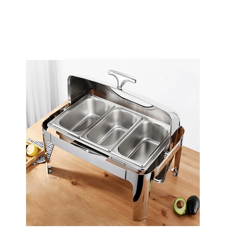 New Style Stainless Steel Roll Top Chafing Dish for hotel & Restaurant Wholesale