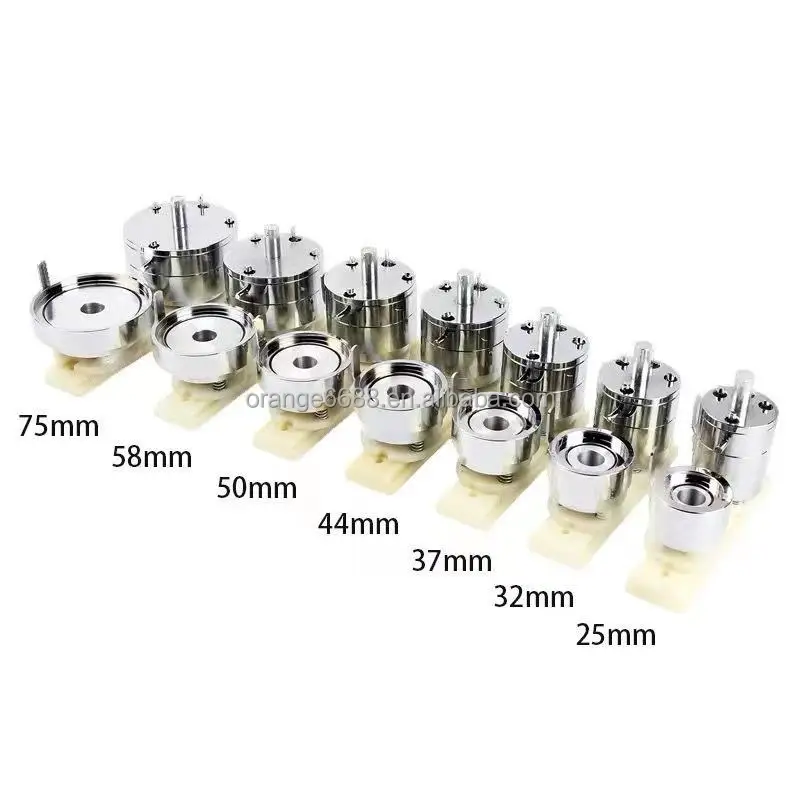 Pneumatic Metal Plastic Button Badge Making Machine With 25 32 37 44 50 58 75mm