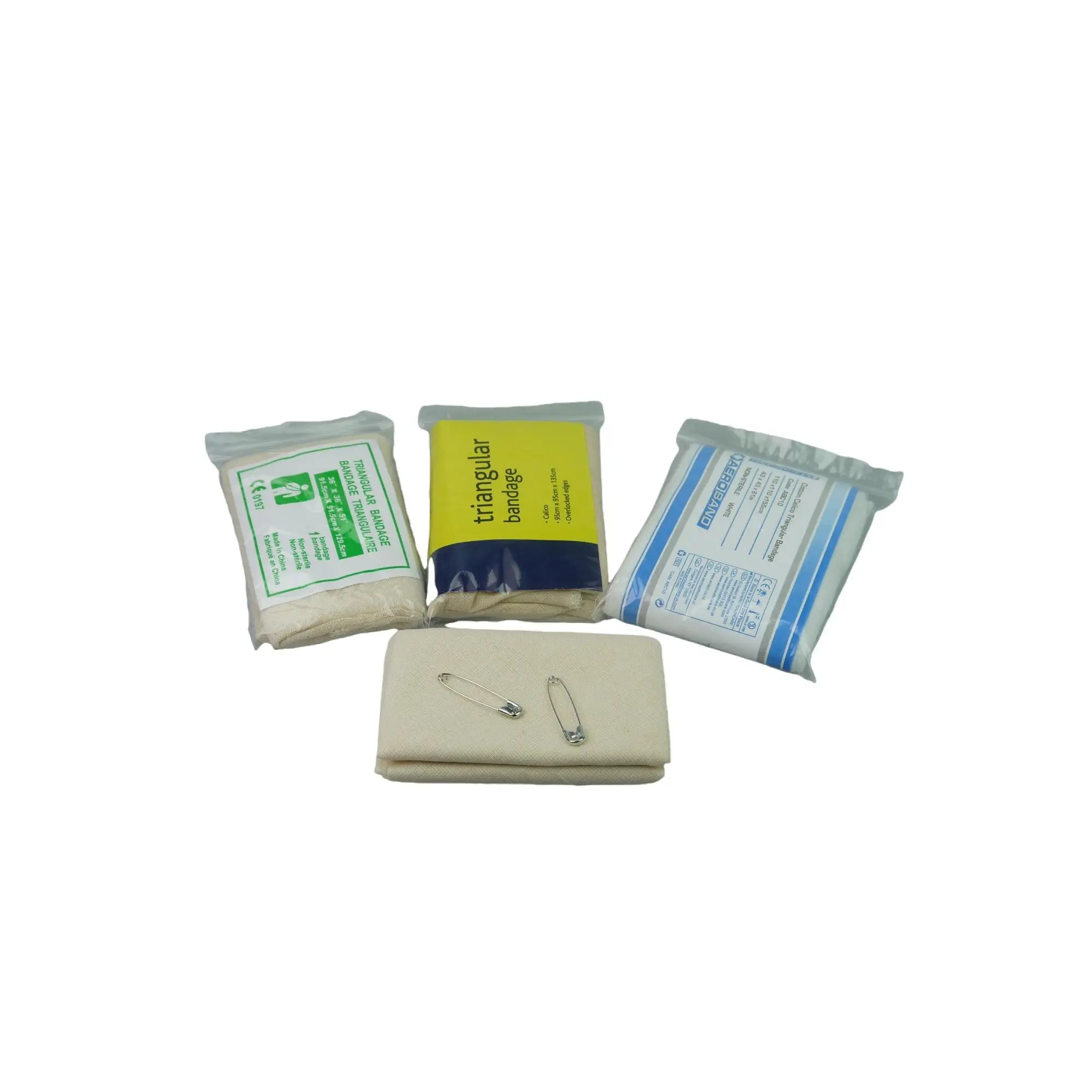 Natural White Cotton Medical Surgical 40S Triangular Gauze Bandage