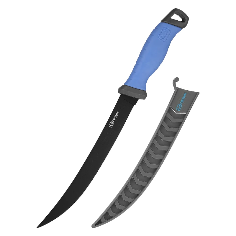 RTS Wholesale In Stock 4116 Germany Steel Fishing Knife Set With Blue Handle Brand Logo Fishing Knife Set