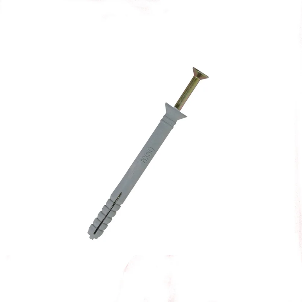 Нейлоновый крепежный якорь для молота M6X40 с ярким цинковым винтом фиксация статических нагрузок самые быстрые и недорогие методы