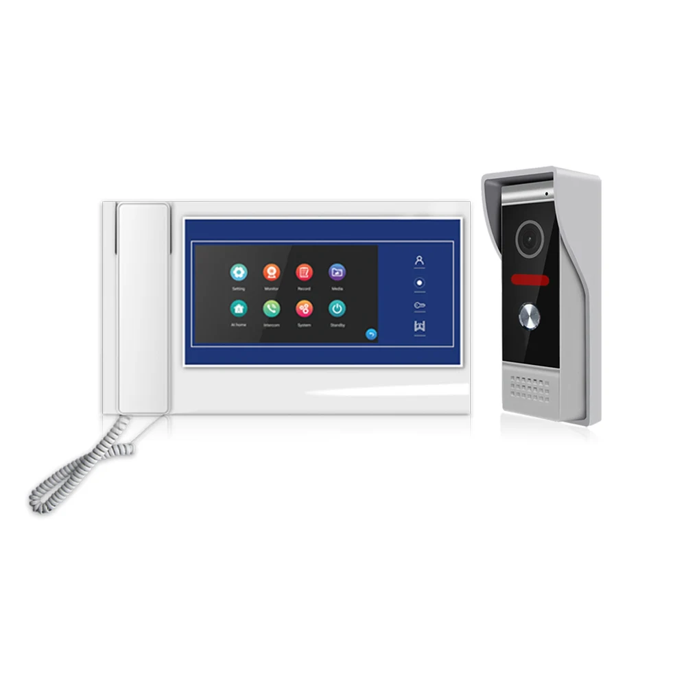 Buy Online 1080p Color Gate Camera Surface-Mounted Lcd 7in Tft Color Intercom With Headphone