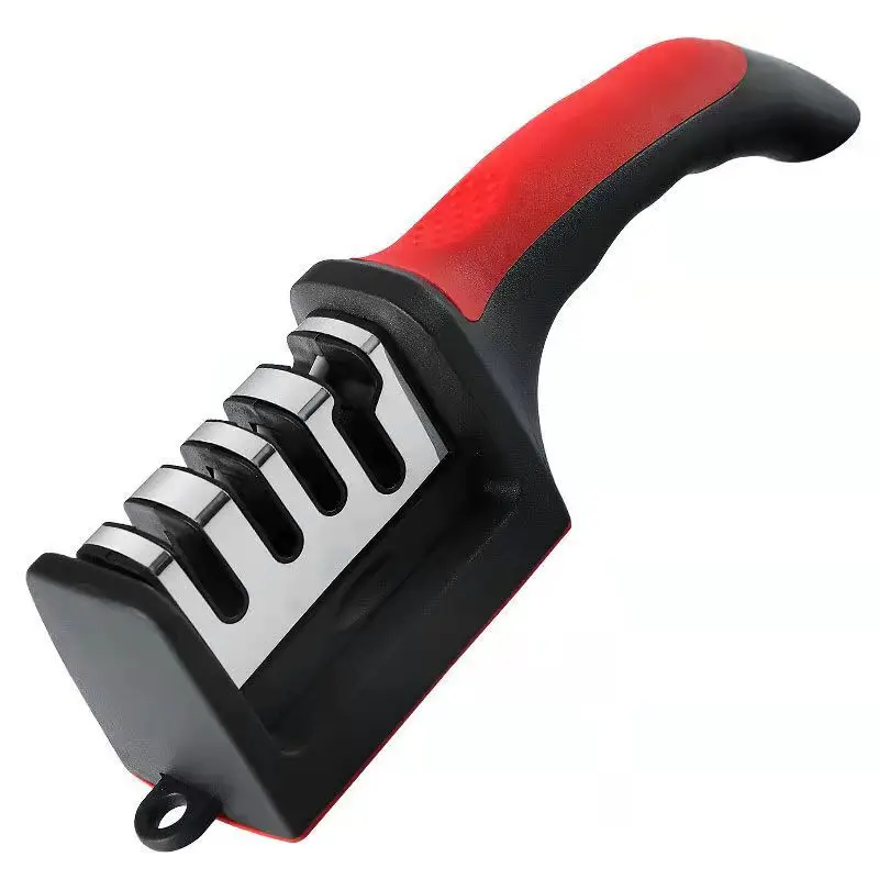 Professional Knife Sharpening Tool Portable Kitchen Gadget Home Camping Grip Easy Plastic Handle Nonslip Scissor Knife Sharpener