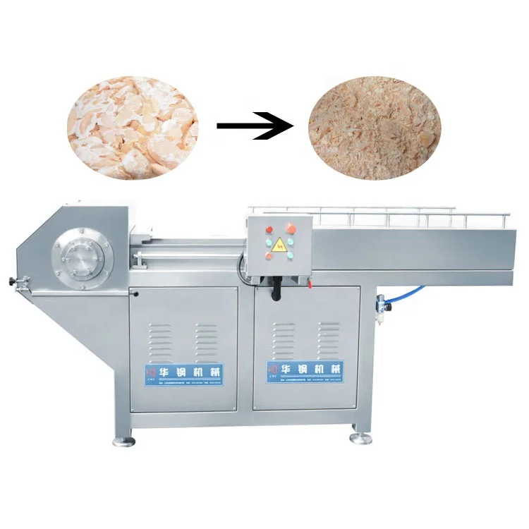 Frozen block fish meat crusher breaker machine frozen pork meat shredder slicer frozen lamb flake cutter