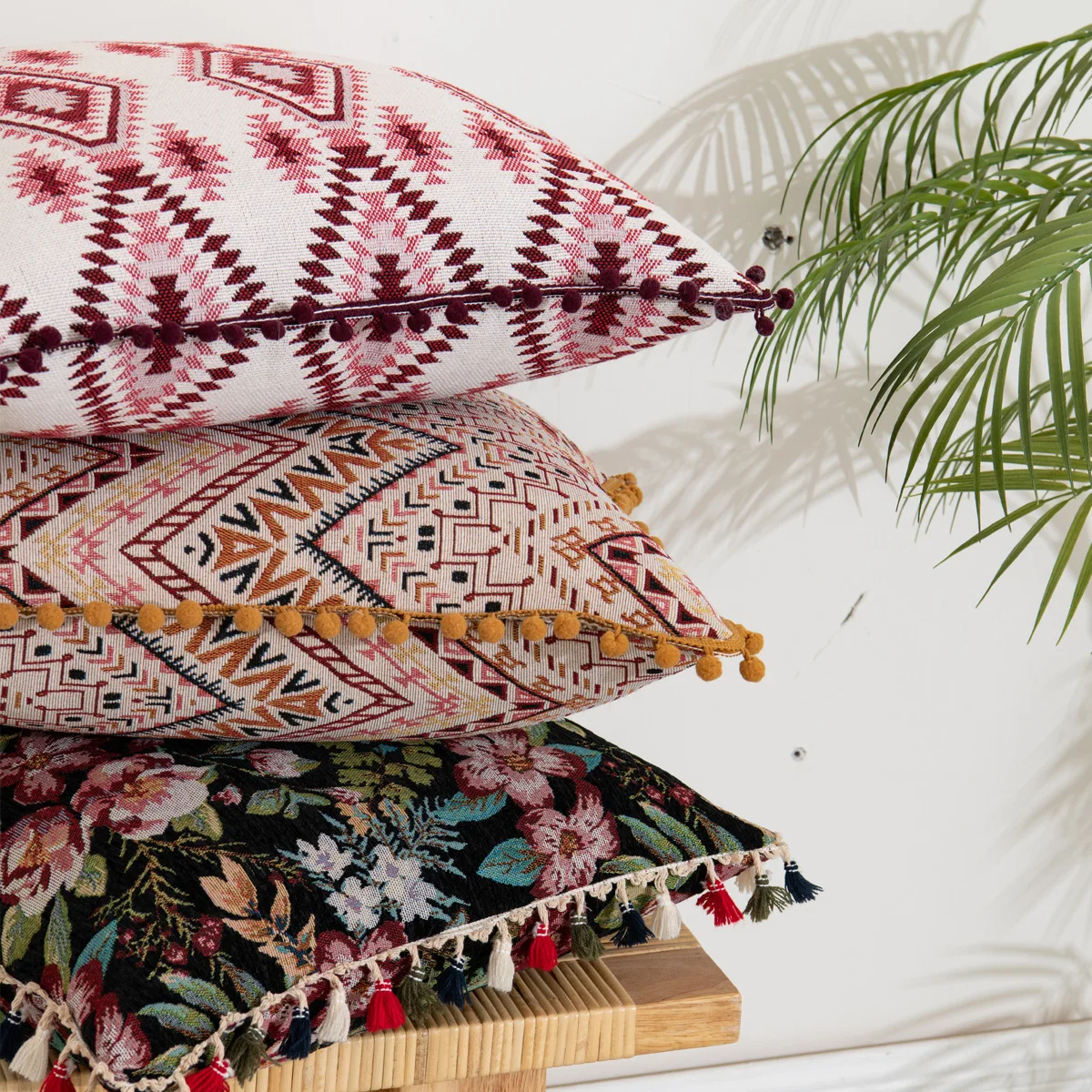 Moroccan Style Vintage Geometric Black White Cushion Cover Living Room Bedroom Car Hotel Cushion Cover