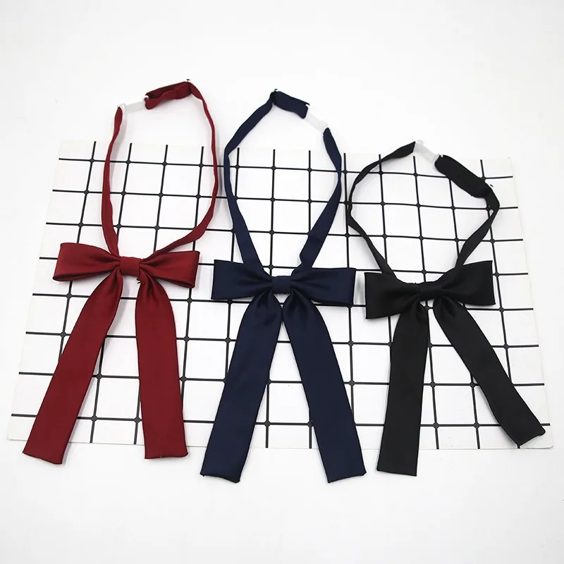 Однотонный шейный платок с длинной ручкой JK College Feng Shui цветочный дизайн воротник на пуговицах Униформа винно-красный темно-синий спиннинг