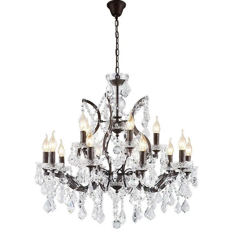 American Chandelier Lighting Fixture  Vintage Industrial Style  Crystal  Restor Hardwar Chandeliers