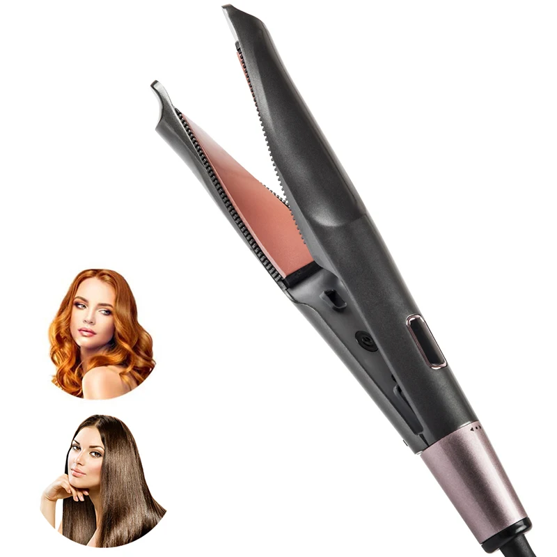 От оригинального производителя onlywheel в Оптовая Продажа Модные 2 в 1 выпрямитель для волос с ЖК-дисплеем Дисплей plancha пункт Эль cabello двойное напряжение 2 в 1 выпрямитель для волос