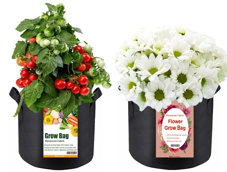 Plant Grow Bags Heavy Duty Potato Growing Bags with Handle Non woven Fabric Pots Breathable Gardening Bags Planters